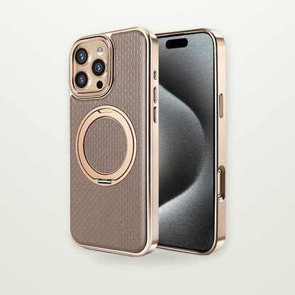 360° Rotating Leather Stand Case for iPhone 13–17 & Air