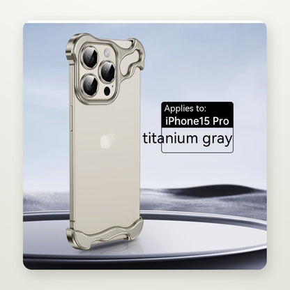 Metal Corner Pad Frameless Case for iPhone 13–16