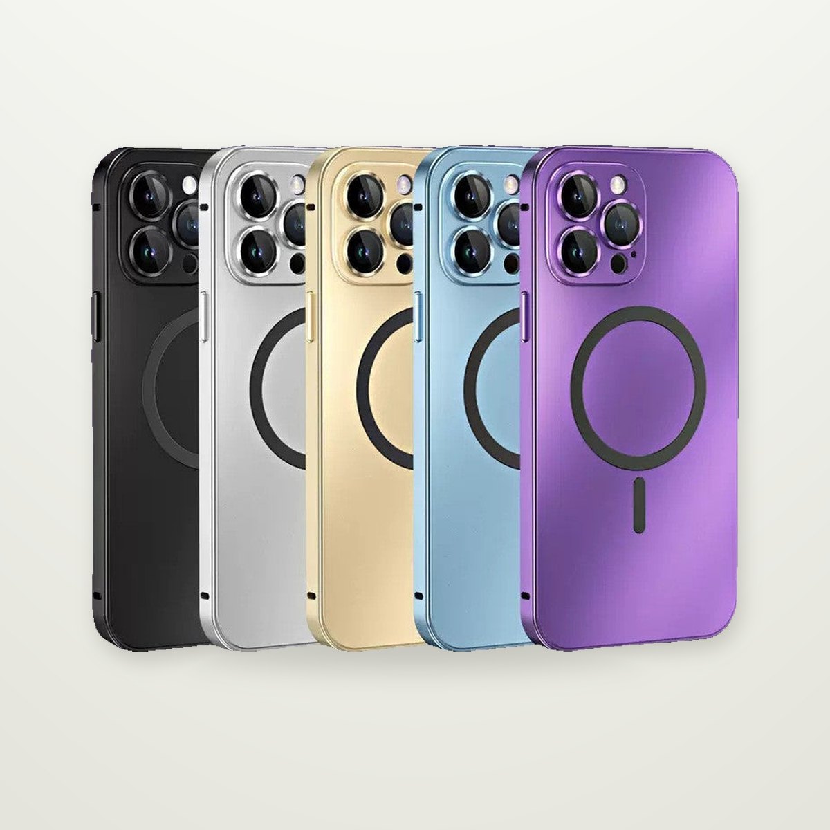 Spring Buckle Magnetic Case for iPhone 13–17