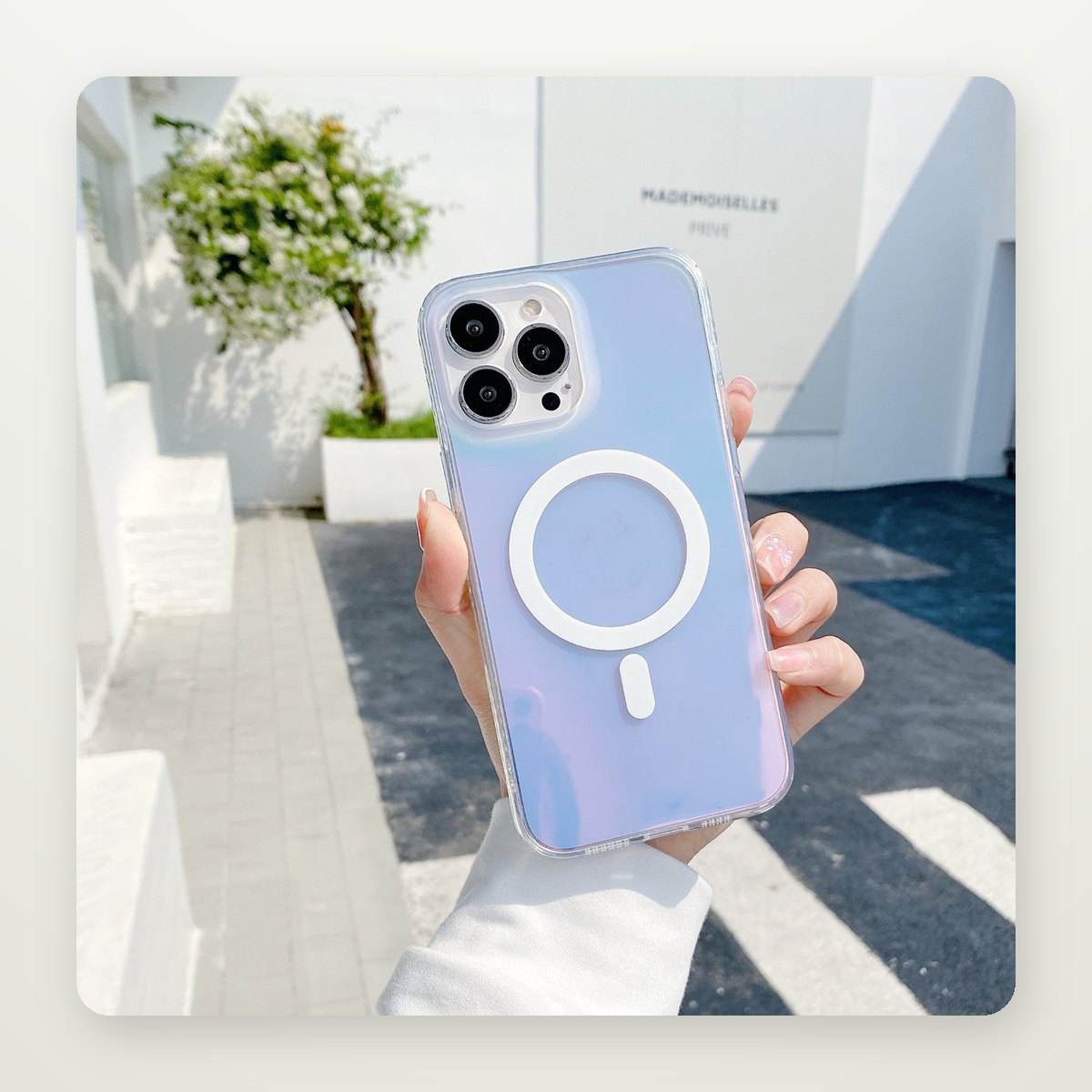Translucent Frosted Magnetic Case for iPhone 13–16