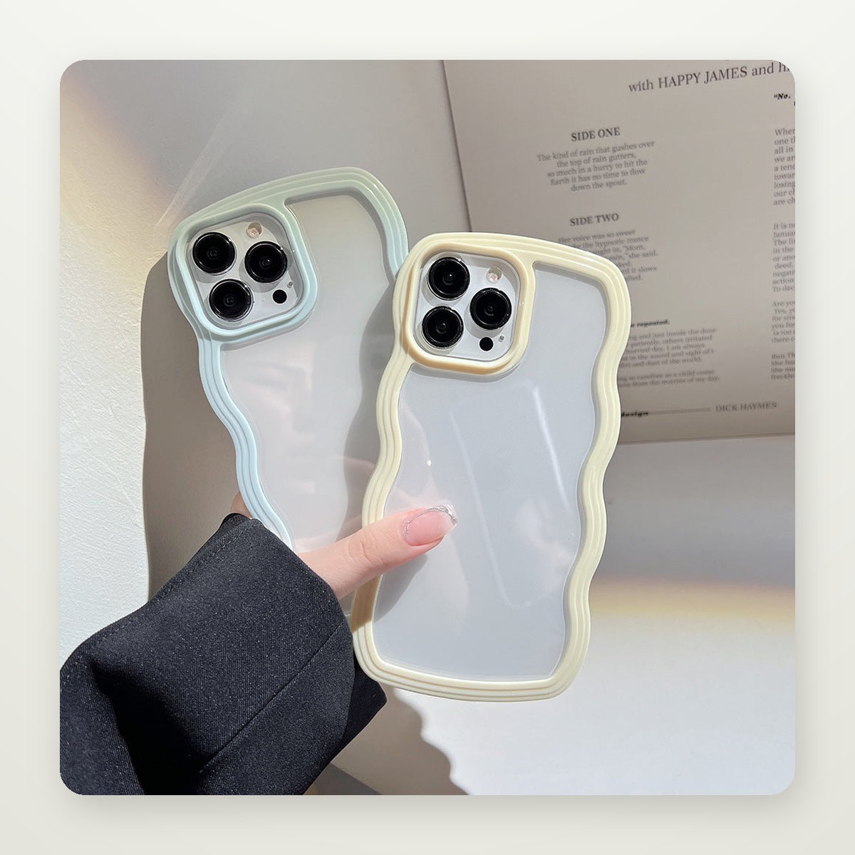 Wave Border Soft Case for iPhone 14–16