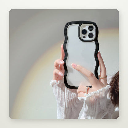 Wave Border Soft Case for iPhone 14–16