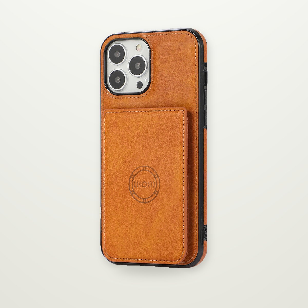 Magnetic Leather Wallet Case for iPhone 13–15