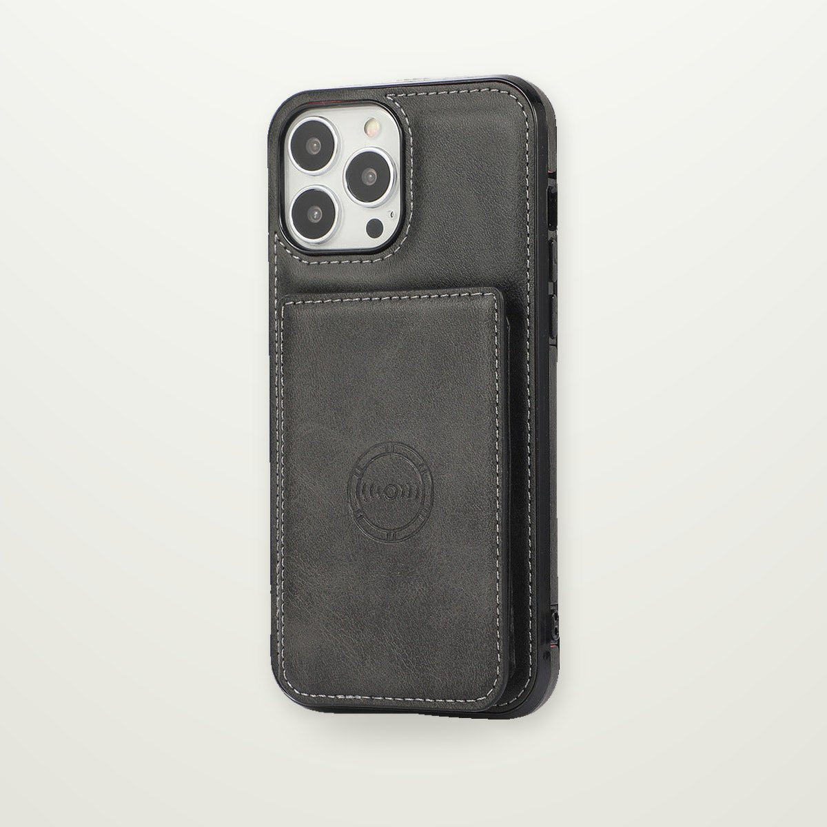 Magnetic Leather Wallet Case for iPhone 13–15