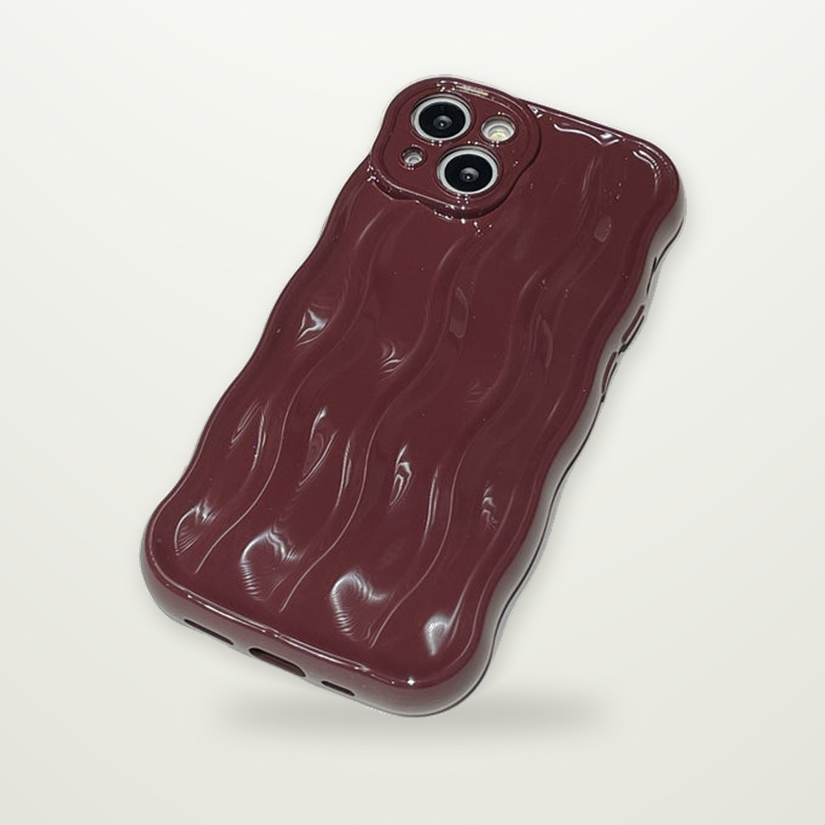 Solid Color Ripple Case for iPhone 13–16