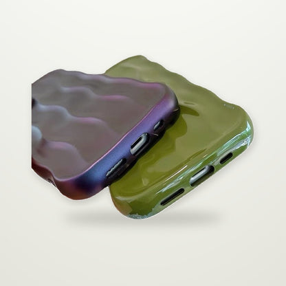 Solid Color Ripple Case for iPhone 13–16