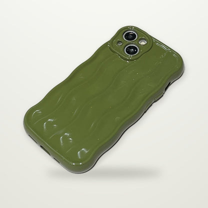 Solid Color Ripple Case for iPhone 13–16