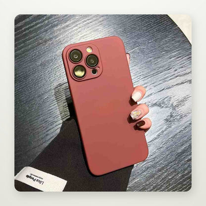 Ultra-Thin Frosted Solid Case for iPhone 14–17