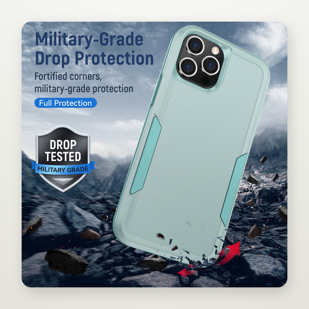 Frosted All-Around Silicone Case for iPhone 15