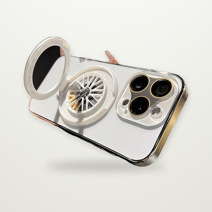Gyro Ring Stand Frosted Case for iPhone 13–15