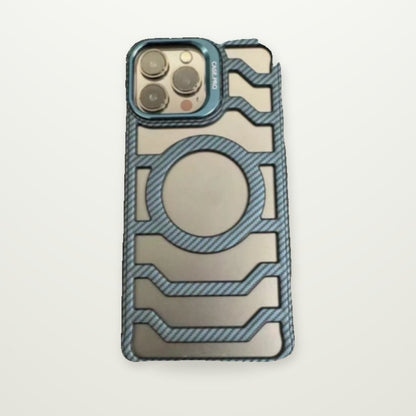 Carbon Fiber Grain Magnetic Case for iPhone 13–16