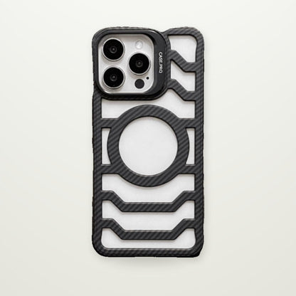 Carbon Fiber Grain Magnetic Case for iPhone 13–16