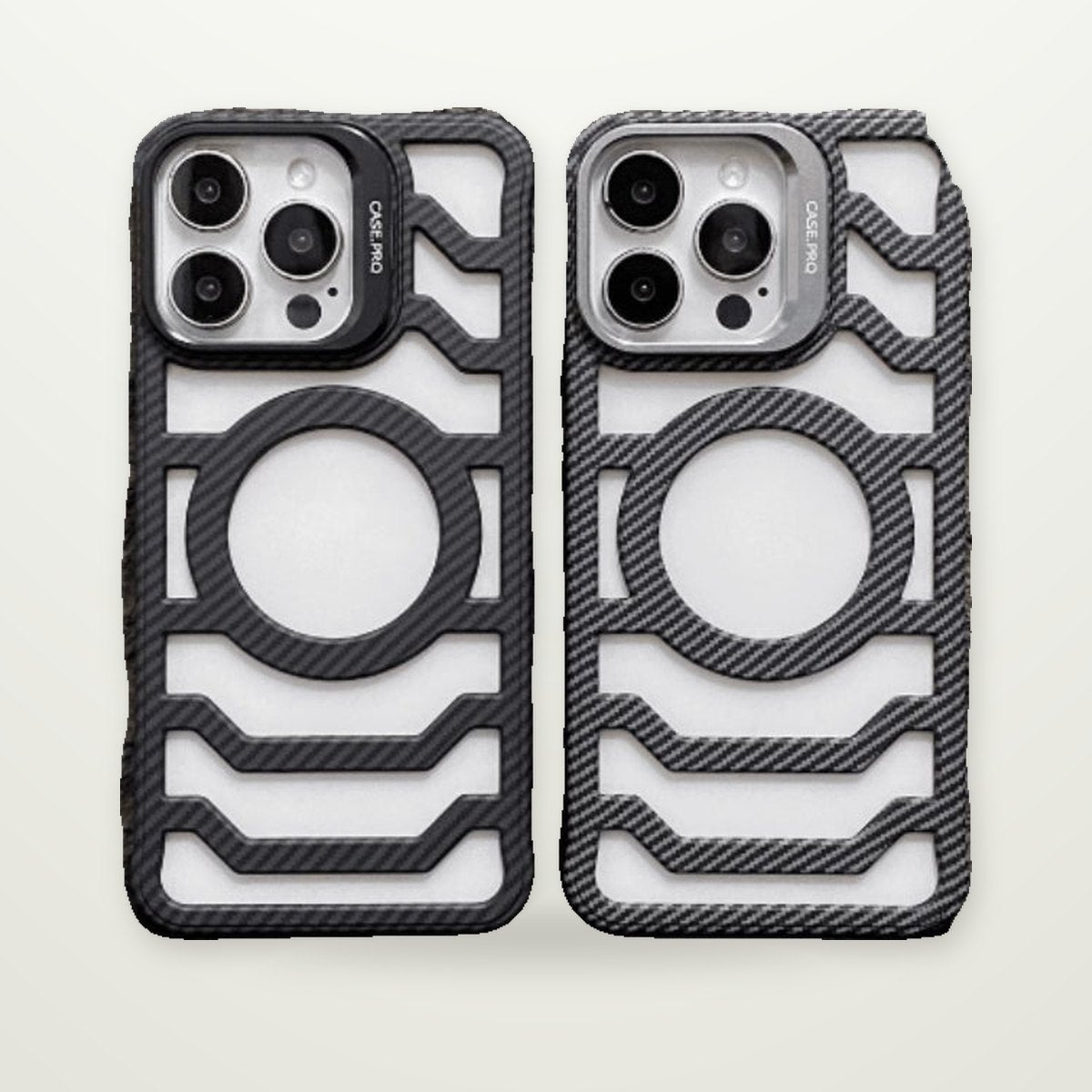 Carbon Fiber Grain Magnetic Case for iPhone 13–16