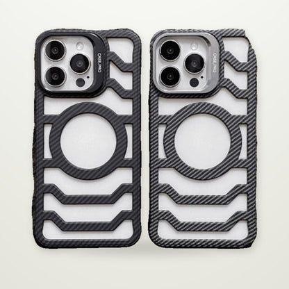 Carbon Fiber Grain Magnetic Case for iPhone 13–16