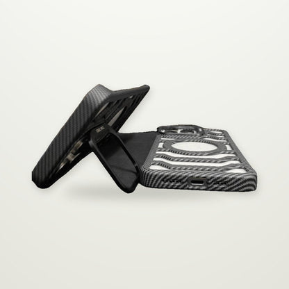 Carbon Fiber Grain Magnetic Case for iPhone 13–16