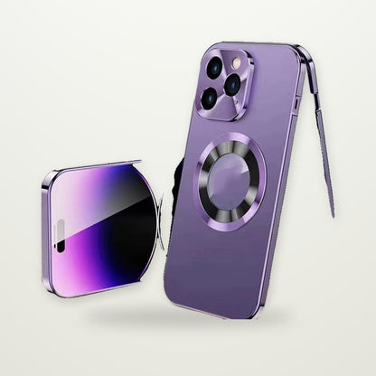 Privacy Metal Clip Magnetic Case for iPhone 13–15