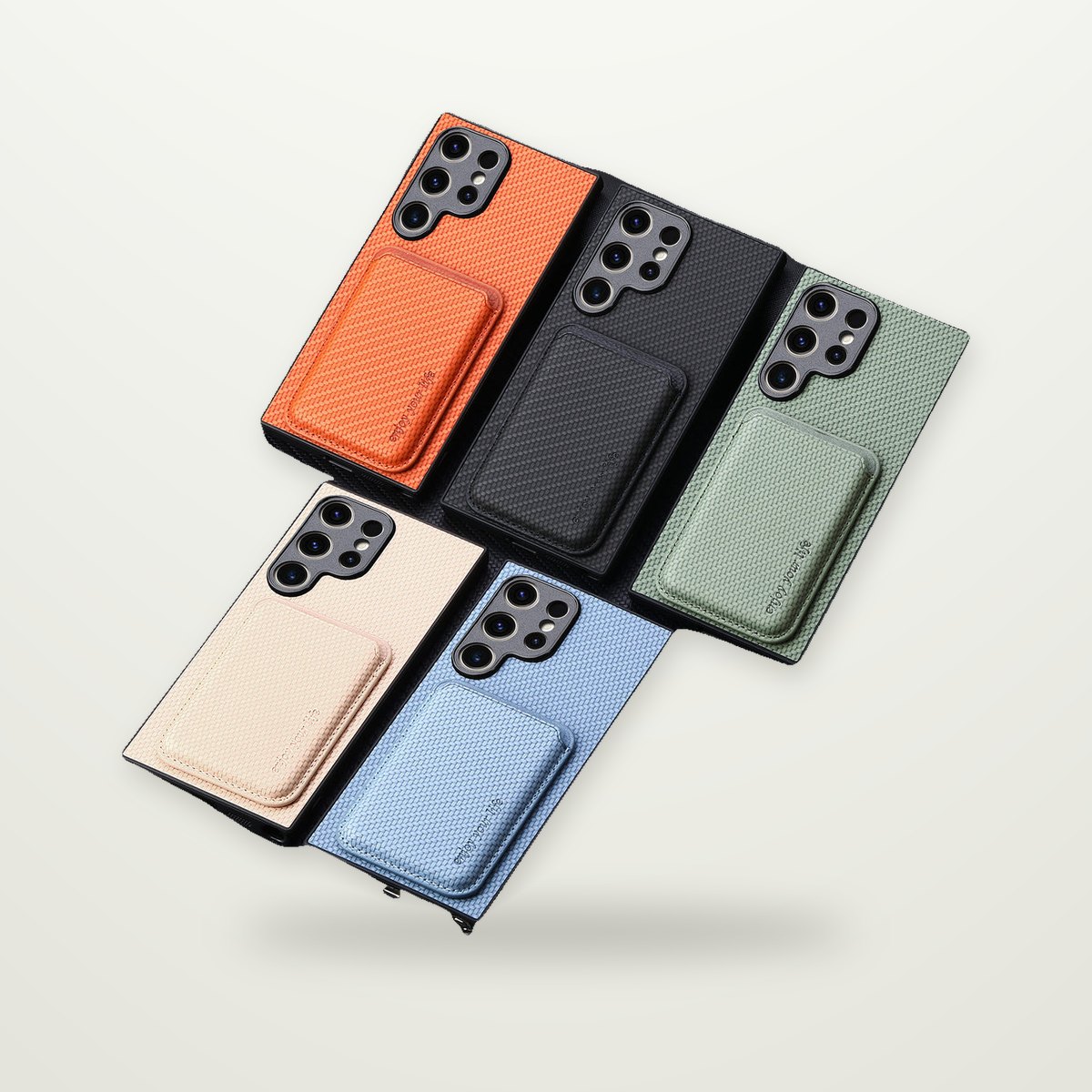 Leather Card Holder Magnetic Case for Galaxy S25–S26