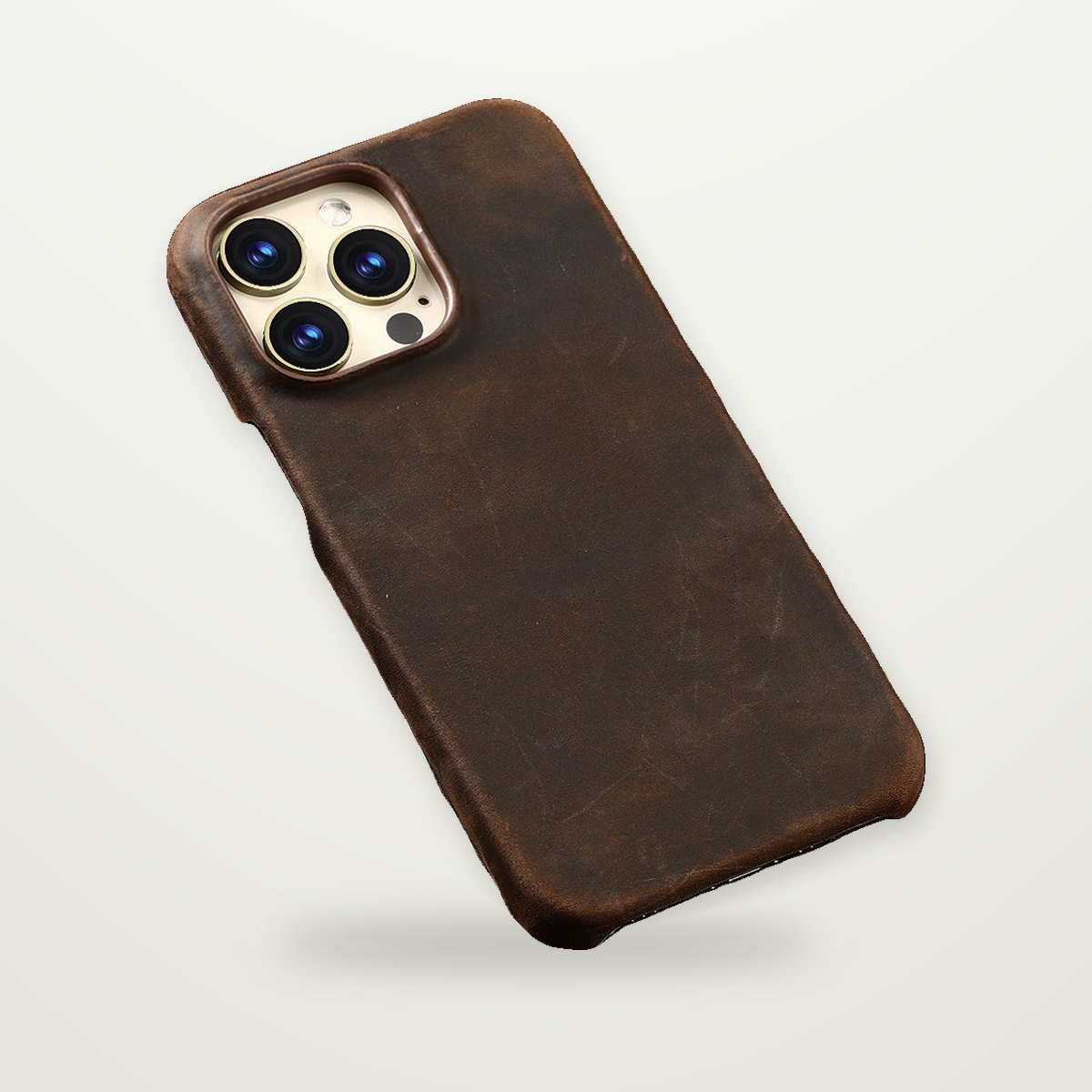 Cowhide Leather MagSafe Case for iPhone 15–16