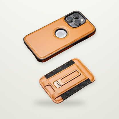 Full-Wrap Leather Card Case for iPhone 13–16