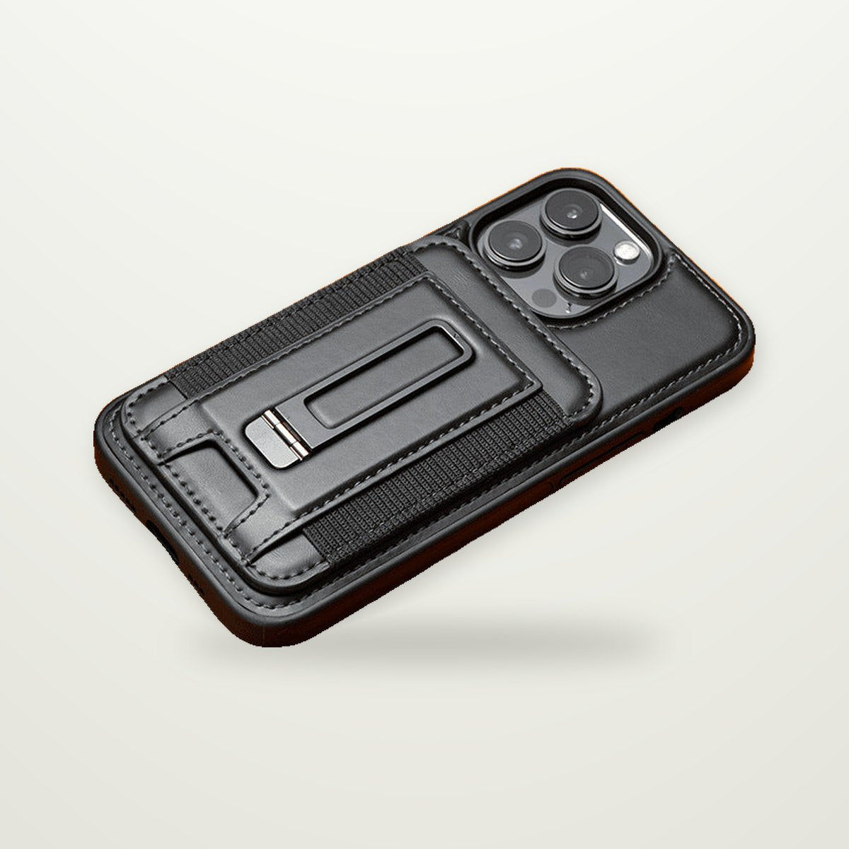 Full-Wrap Leather Card Case for iPhone 13–16