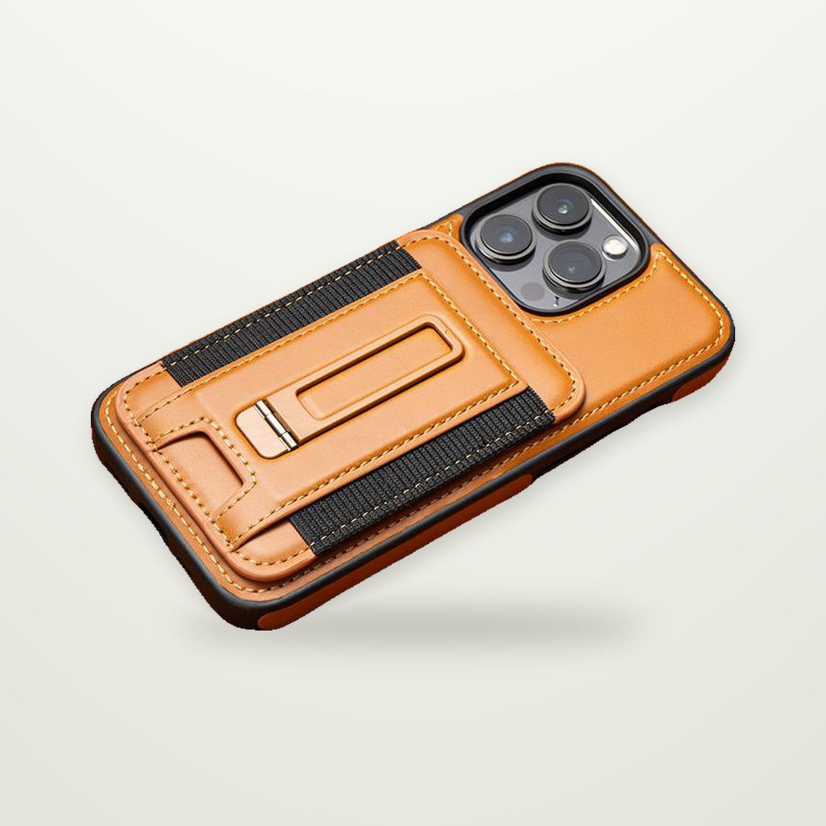 Full-Wrap Leather Card Case for iPhone 13–16