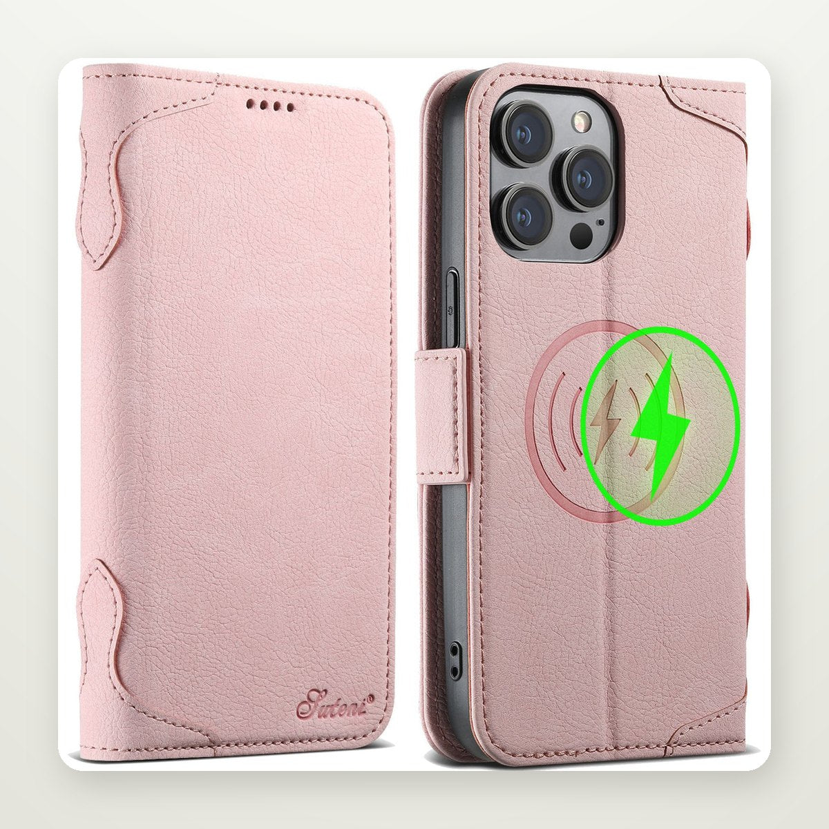 Flip Card Leather Case for iPhone 13–16