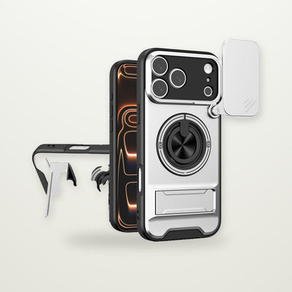 Sliding Camera Cover Ring Case for iPhone 13–17 & Air