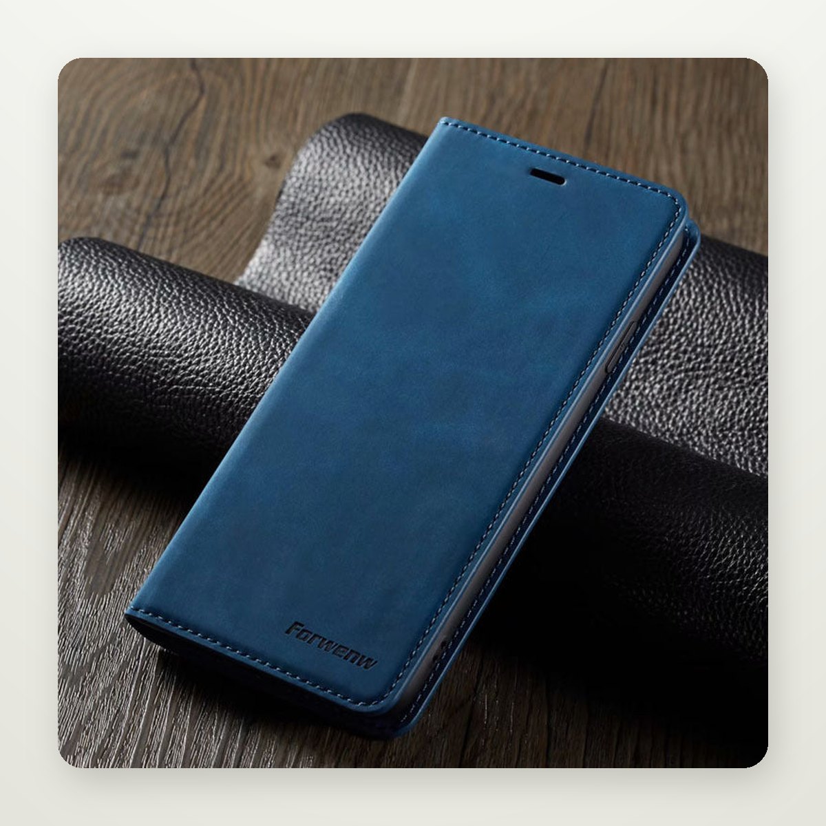 Flip Wallet Leather Case for iPhone 13–15 & Galaxy S24