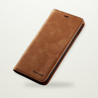 Flip Wallet Leather Case for iPhone 13–15 & Galaxy S24