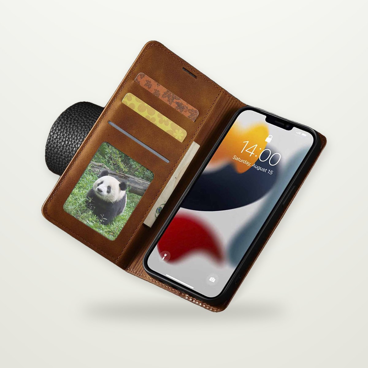 Flip Wallet Leather Case for iPhone 13–15 & Galaxy S24
