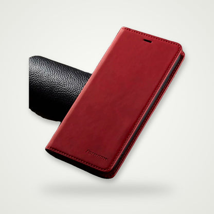 Flip Wallet Leather Case for iPhone 13–15 & Galaxy S24