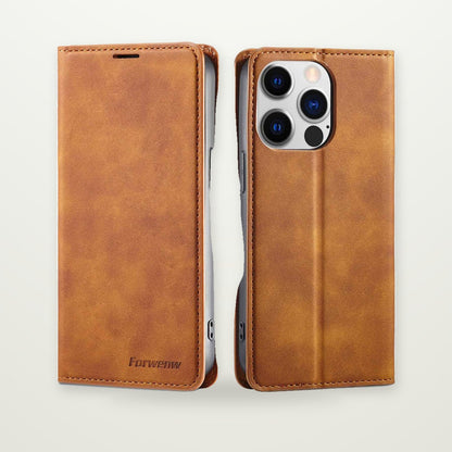 Flip Wallet Leather Case for iPhone 13–15 & Galaxy S24