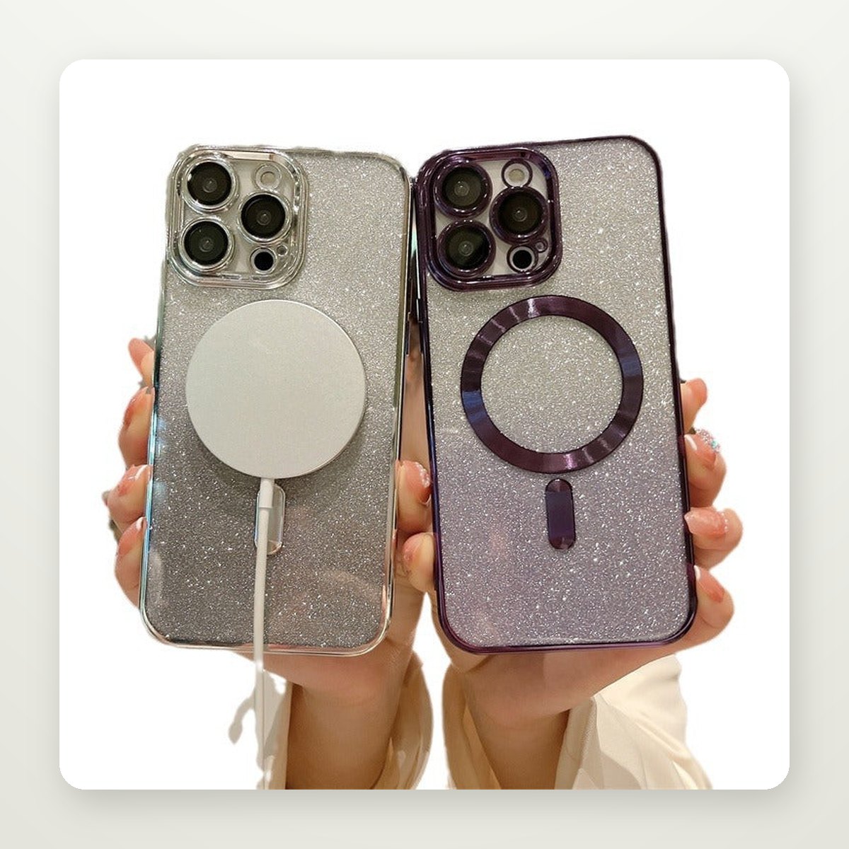 Plated Soft Magnetic Case for iPhone 13–16