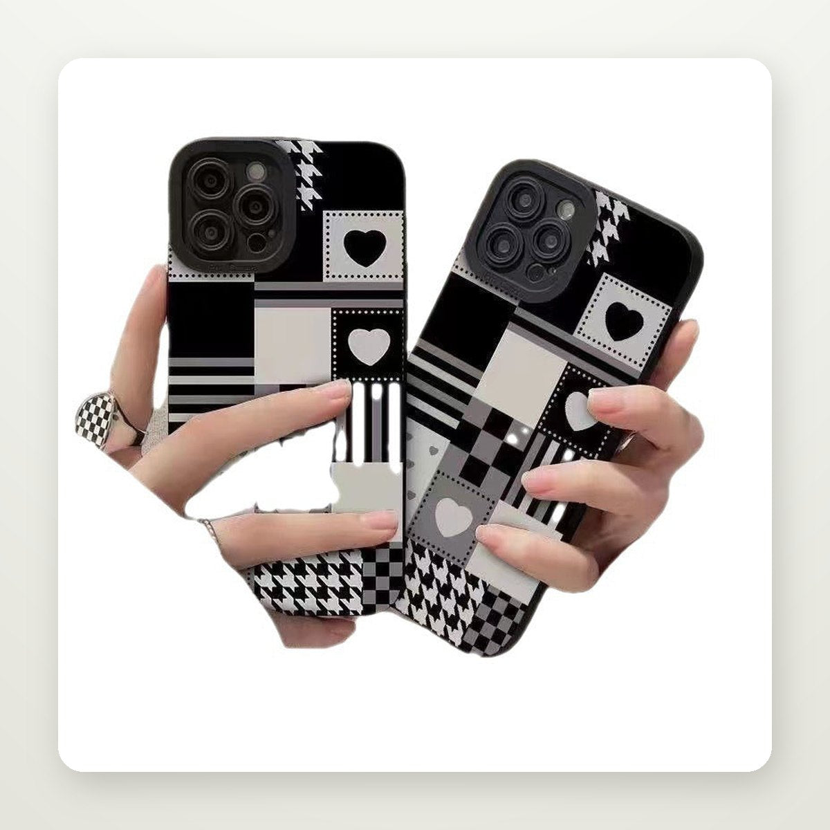 Grid Soft Silicone Case for iPhone 13–16