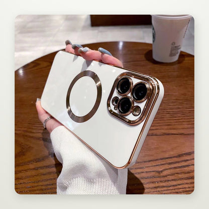 Brushed Plated MagSafe Case for iPhone 15–16