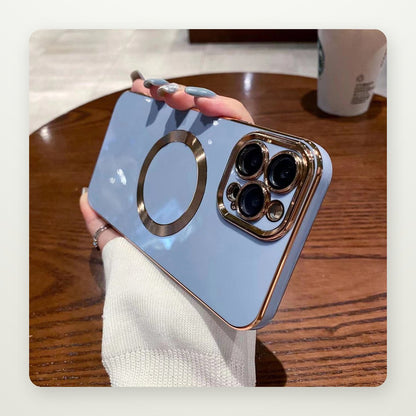 Brushed Plated MagSafe Case for iPhone 15–16