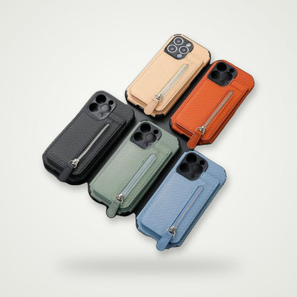 Zip Wallet Card Jacket for iPhone 13–15