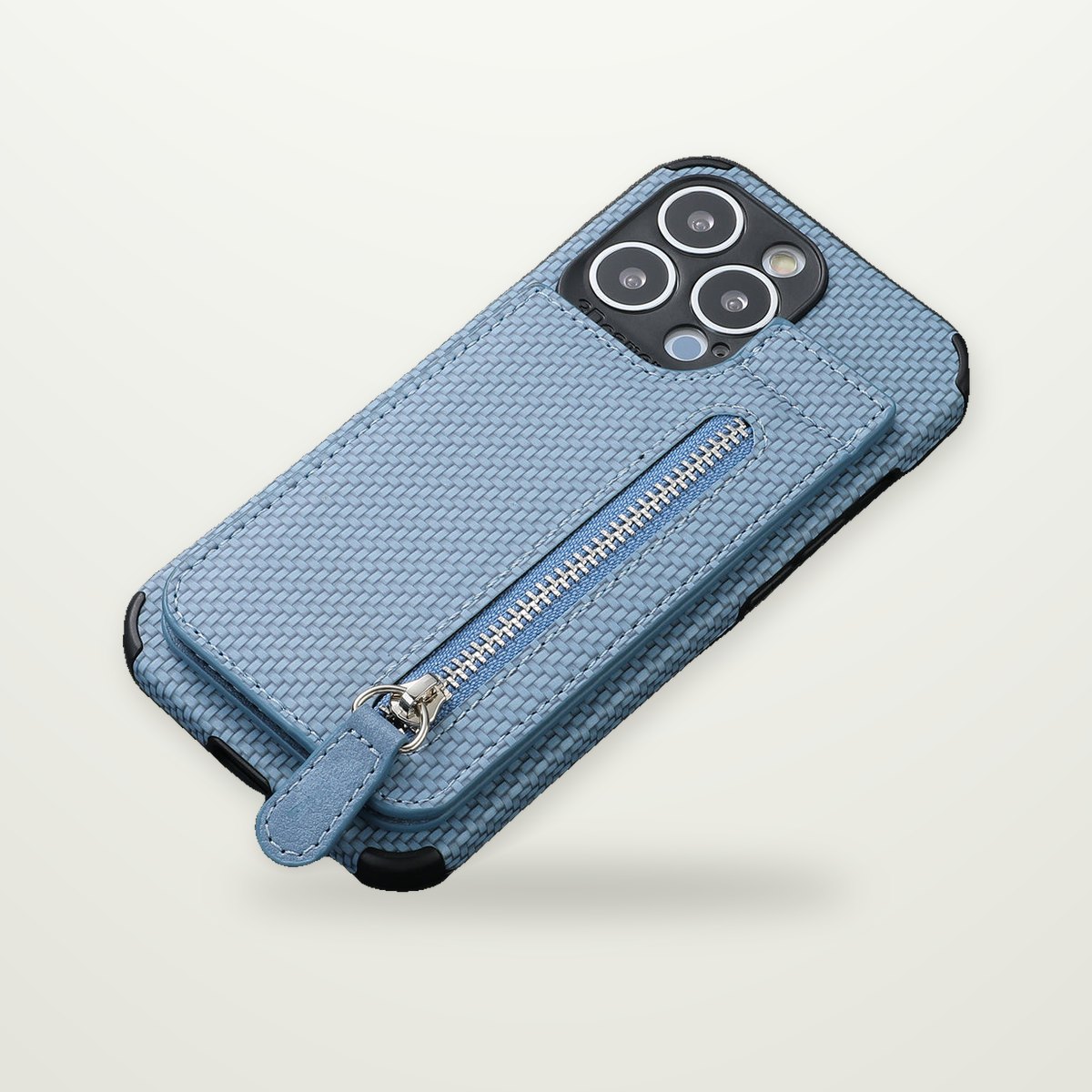Zip Wallet Card Jacket for iPhone 13–15