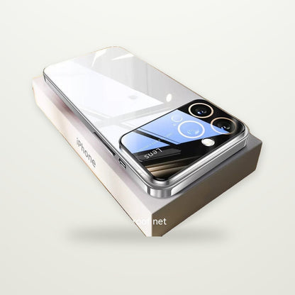 Large-Window Plated TPU Case for iPhone 13–15