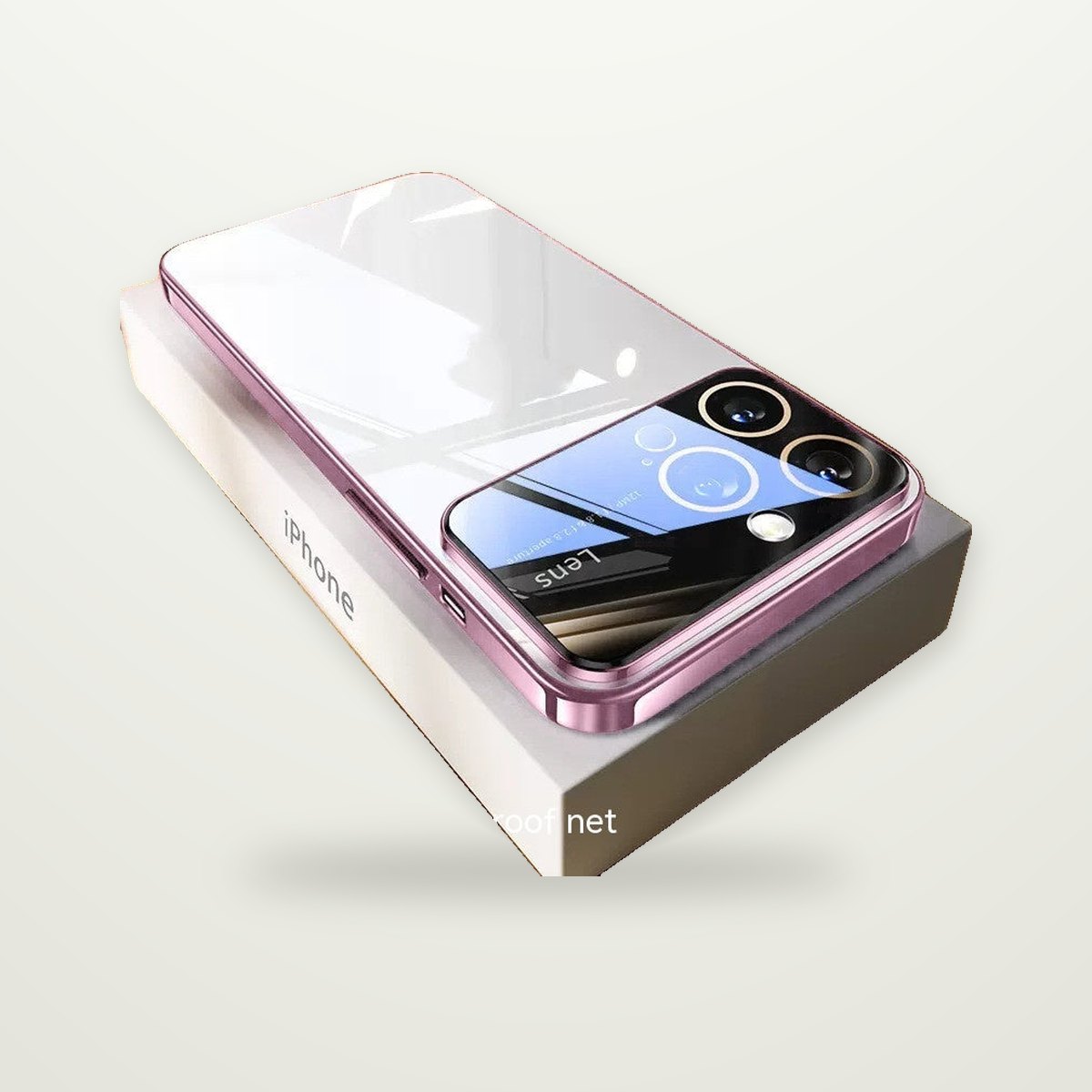 Large-Window Plated TPU Case for iPhone 13–15