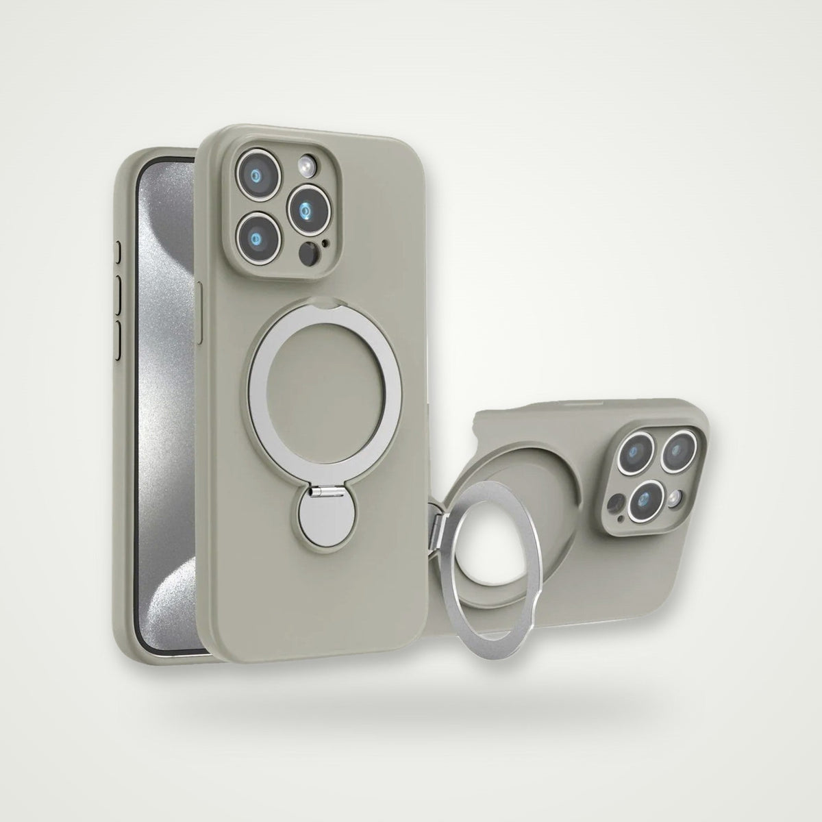 Liquid Silicone Stand MagSafe Case for iPhone 13–16