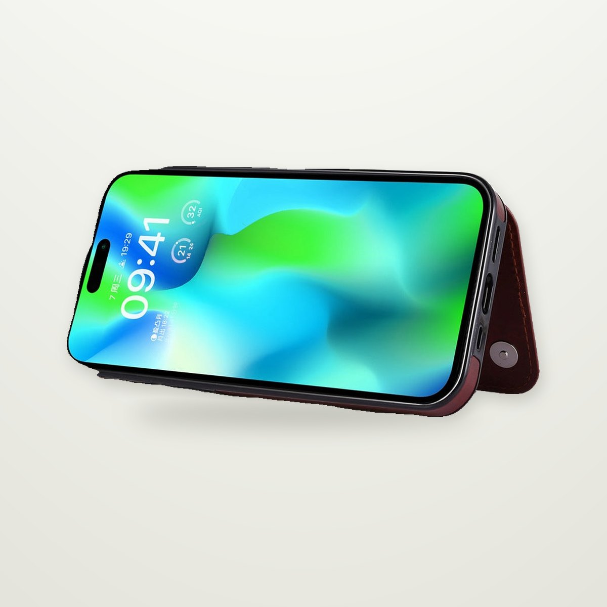 Double Buckle Leather Case for iPhone 13–16