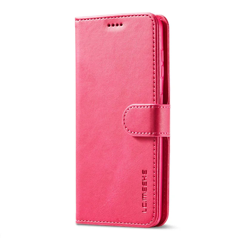 Flip book case for Samsung Galaxy S8–S26 & FE models, rose