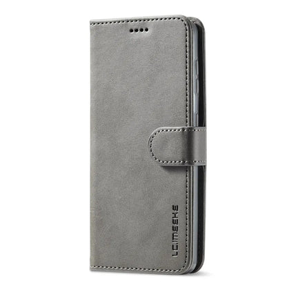 Flip book case for Samsung Galaxy S8–S26 & FE models, gray