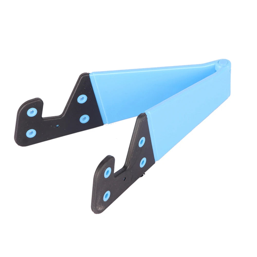 V-shaped foldable phone and tablet stand, sky blue