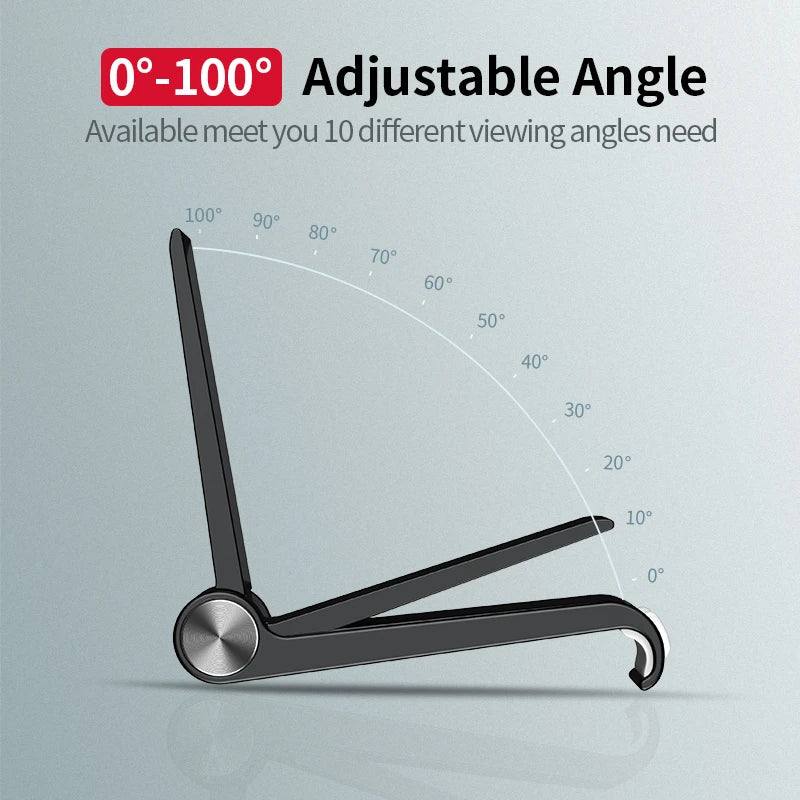 Portable adjustable desk phone stand, view 2