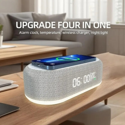 Wireless charger alarm clock, main view