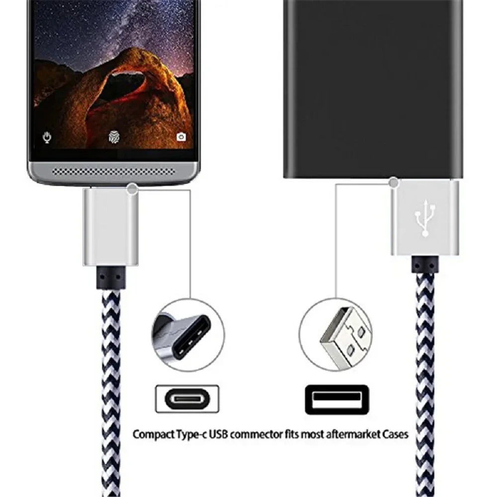 Braided USB-C charging cable, view 5