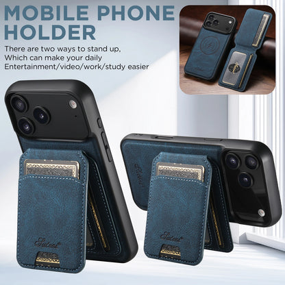 Magnetic card holder phone case with stand for iPhone 12–18, view 5