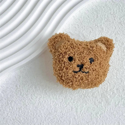 Fluffy plush bear folding phone grip, view 10